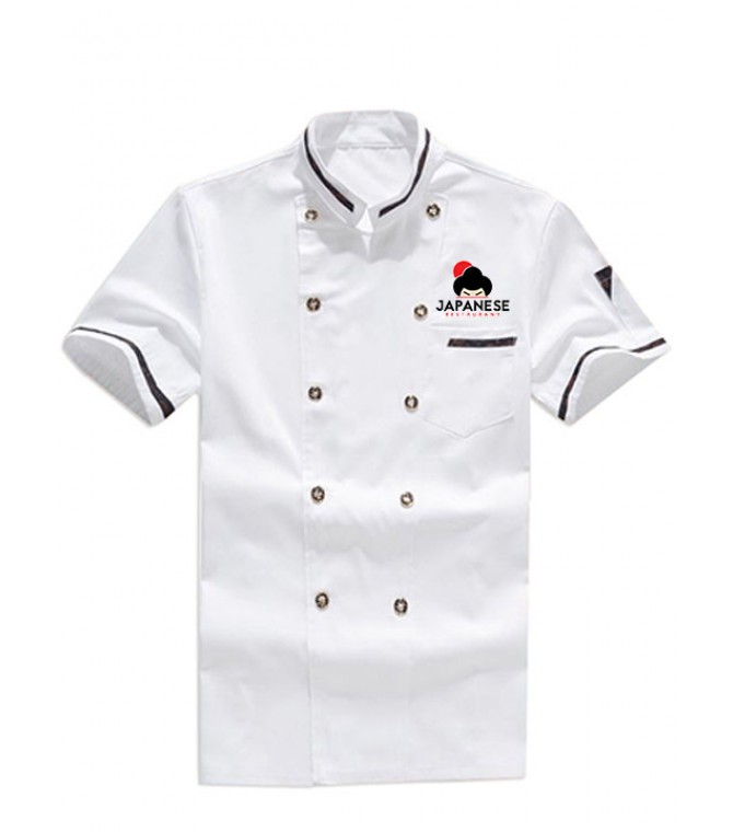 Customized White Printed Chef Coat