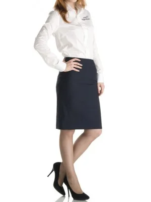Receptionist Uniform Set – Shirt & Blue Skirt