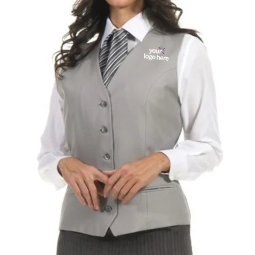 Professional Receptionist Uniform Gray Coat