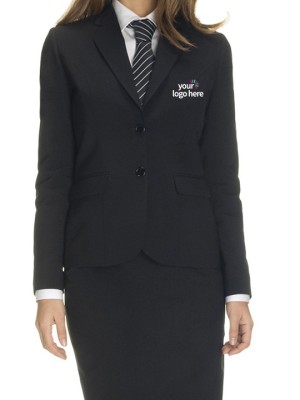 Black suit and pant receptionist uniform