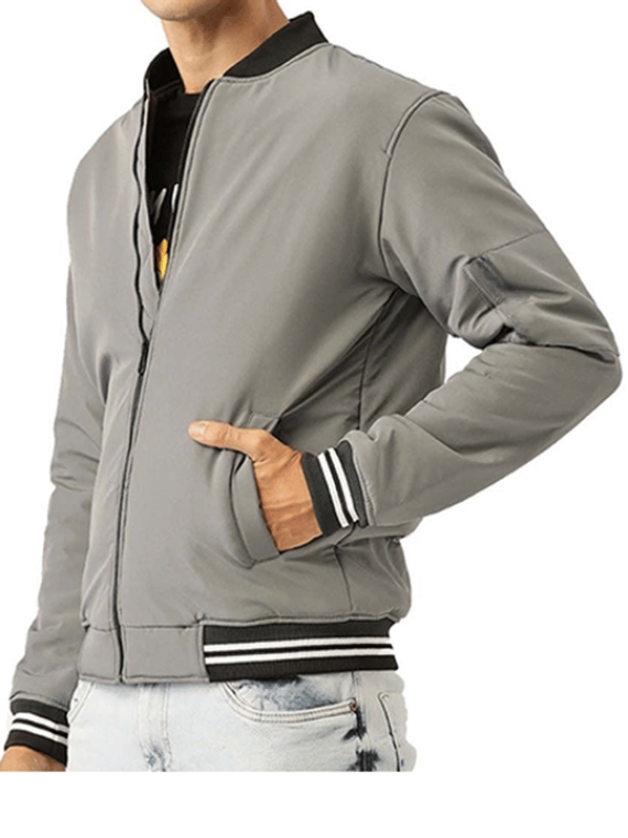 Classic Zipper Bomber Jacket