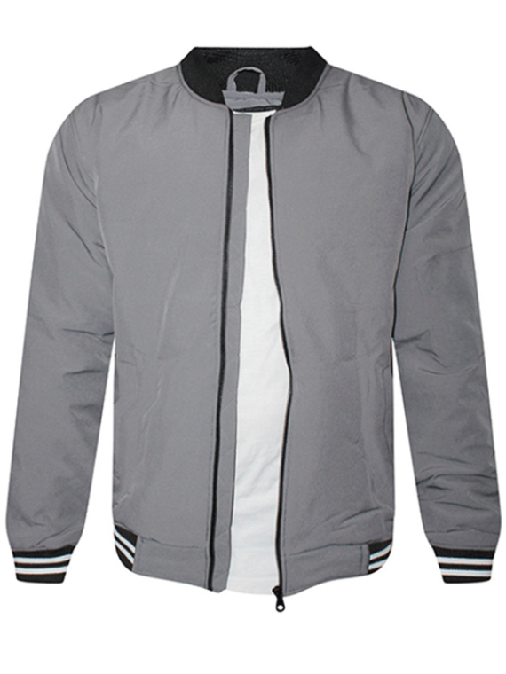 Classic Zipper Bomber Jacket