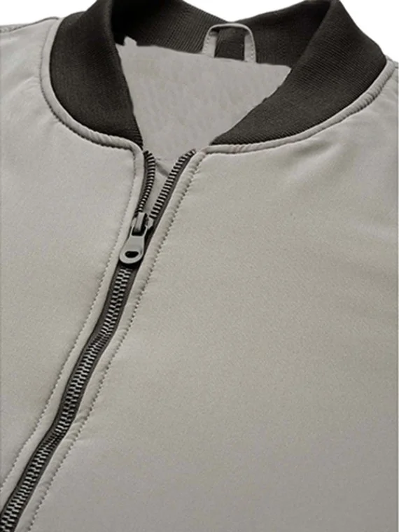 Classic Zipper Bomber Jacket