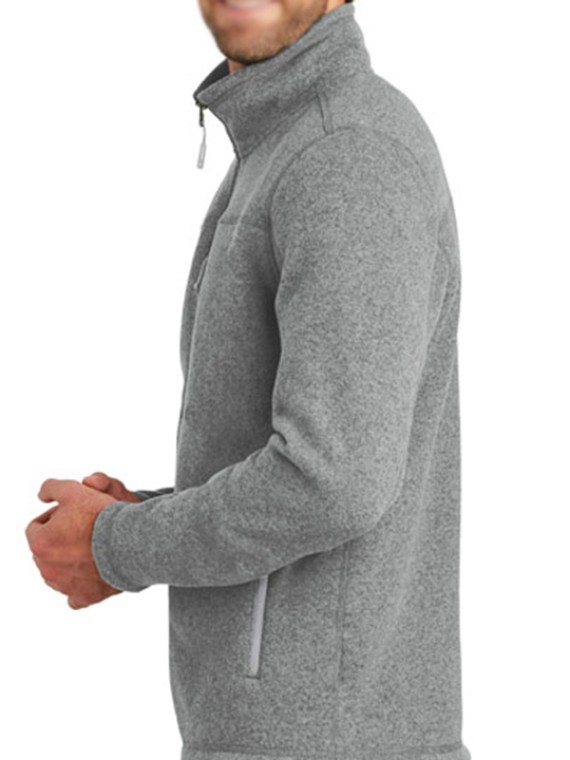 Melange Grey Full Sleeve Fleece Jacket