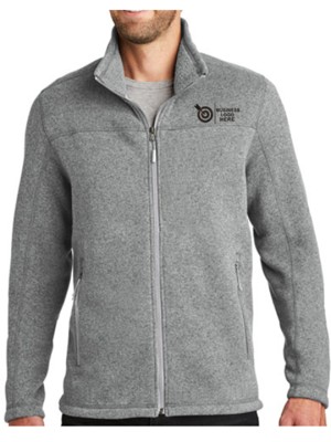Melange Grey Full Sleeve Fleece Jacket