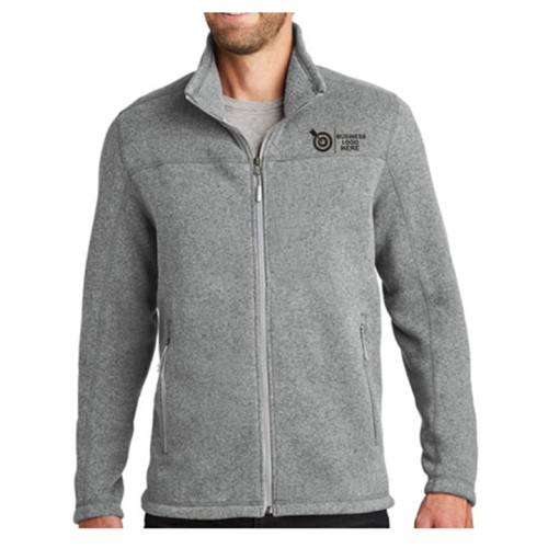 Melange Grey Full Sleeve Fleece Jacket