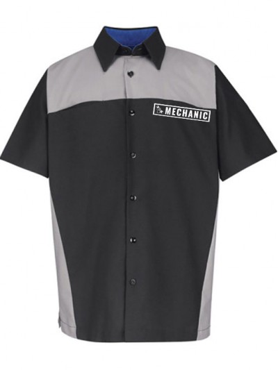 Automotive Mechanic Shirts Half Sleeve Black Grey | Automotive Mechanic ...