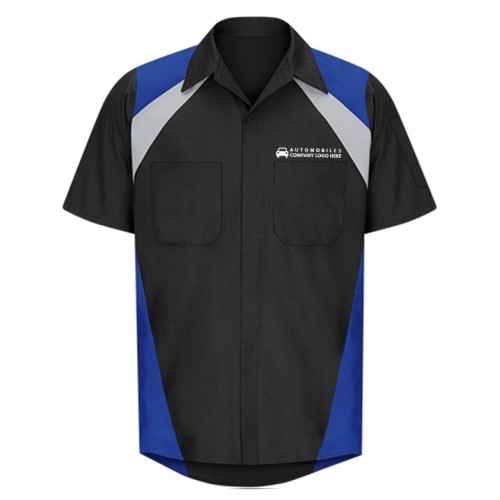 Automotive Mechanic Tri Color Half Sleeve Shirt