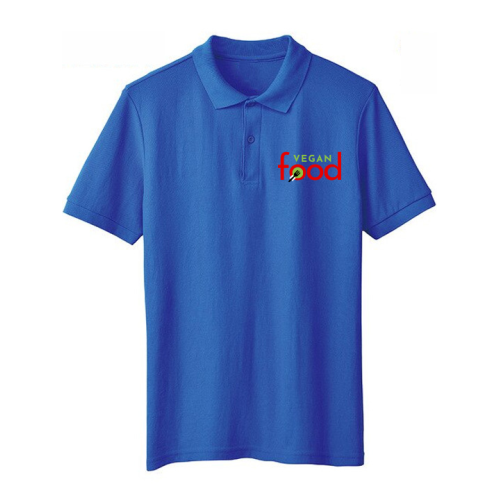 Economy Dri Cool Blue Polo T-Shirts Logo Printed 