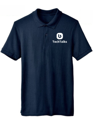 Economy Dri Cool Navy Blue Polo T-Shirts Logo Printed 