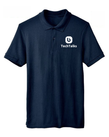 Economy Dri Cool Navy Blue Polo T-Shirts Logo Printed 