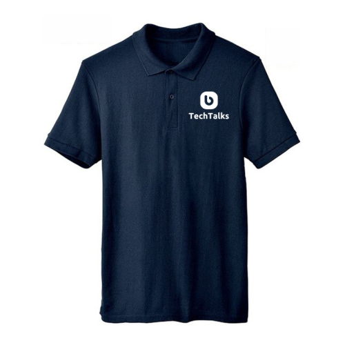 Economy Dri Cool Navy Blue Polo T-Shirts Logo Printed 