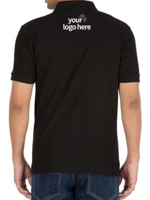 Personalized Polo Cotton T-Shirt Black
