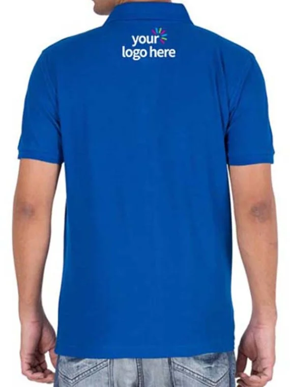 Personalized Polo Cotton T-Shirt Blue
