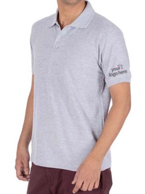 Personalized Polo Cotton T-Shirt Gray