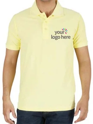 Personalized Polo Cotton T-Shirt Yellow Personalized Polo Cotton T-Shirt Yellow