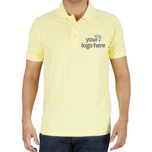 Personalized Polo Cotton T-Shirt Yellow
