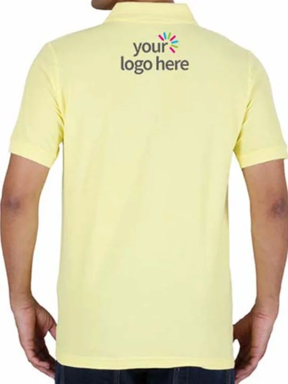 Personalized Polo Cotton T-Shirt Yellow
