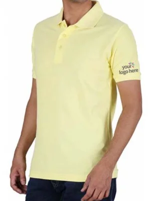 Personalized Polo Cotton T-Shirt Yellow Personalized Polo Cotton T-Shirt Yellow