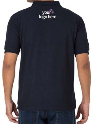 Personalized Polo Cotton T-Shirt Navy Blue
