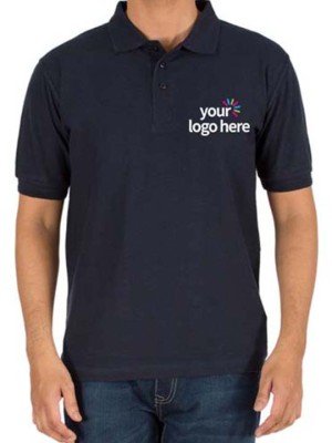 Personalized Polo Cotton T-Shirt Navy Blue