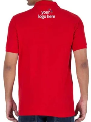 Personalized Polo Cotton T-Shirt Red Personalized Polo Cotton T-Shirt Red