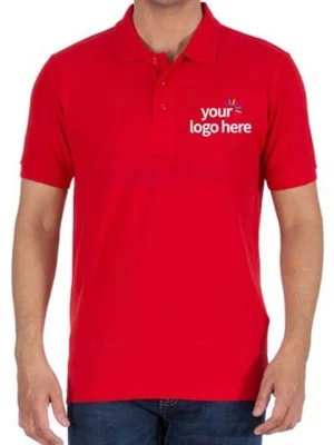 Personalized Polo Cotton T-Shirt Red Personalized Polo Cotton T-Shirt Red