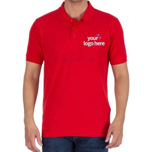 Personalized Polo Cotton T-Shirt Red