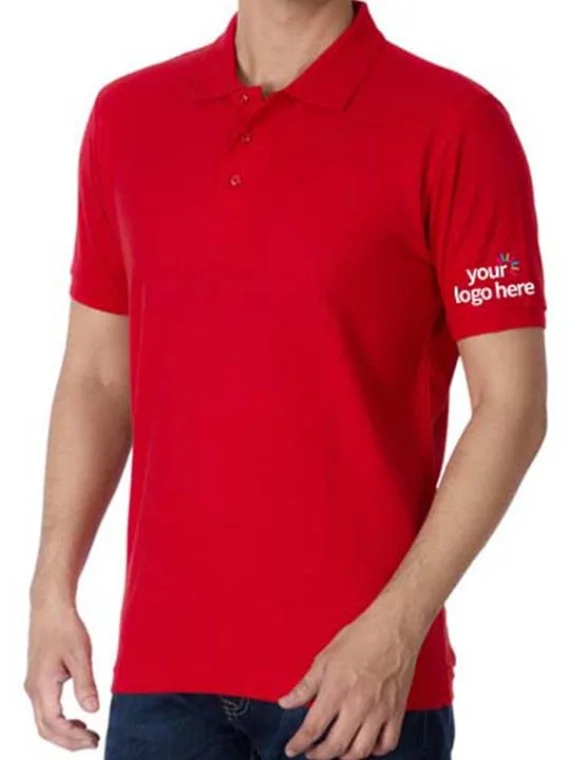 Personalized Polo Cotton T-Shirt Red
