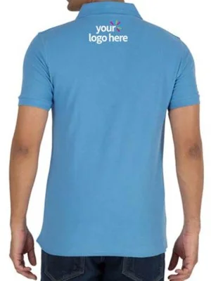 Personalized Polo Cotton T-Shirt Sky Blue Personalized Polo Cotton T-Shirt Sky Blue