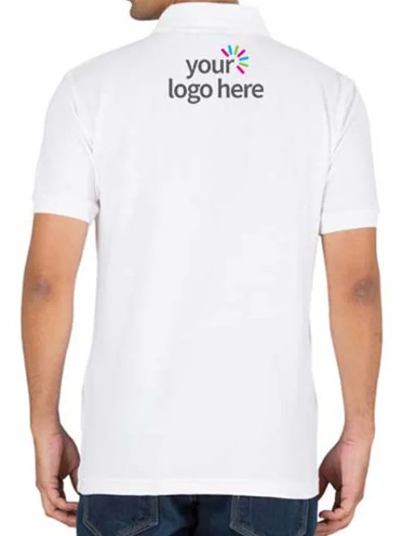 Personalized Polo Cotton T-Shirt White