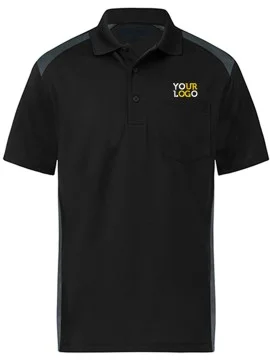 Dual Color Polo T-Shirt Charcoal & Black