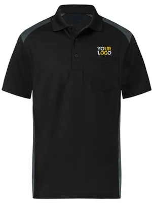 Dual Color Polo T-Shirt Charcoal & Black