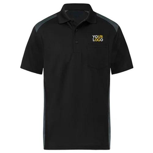 Dual Color Polo T-Shirt Charcoal & Black