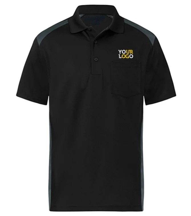 Dual Color Polo T-Shirt Charcoal & Black