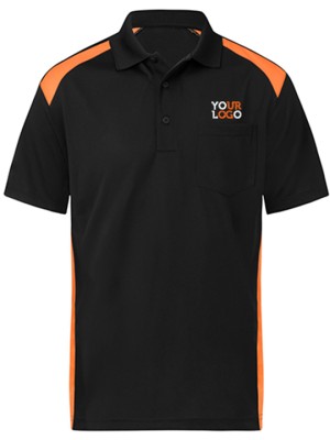 Dual Color Polo T-Shirt Orange & Black