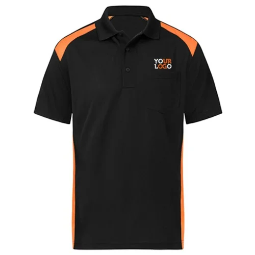 Dual Color Polo T-Shirt Orange & Black
