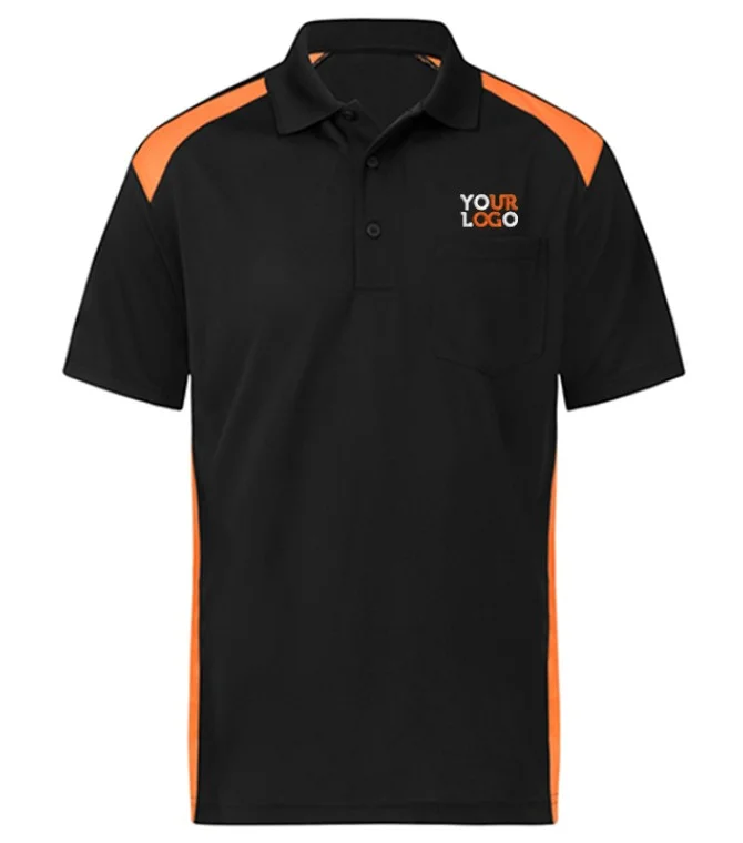 Dual Color Polo T-Shirt Orange & Black