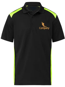Dual Color Polo T-Shirt Light Green & Black
