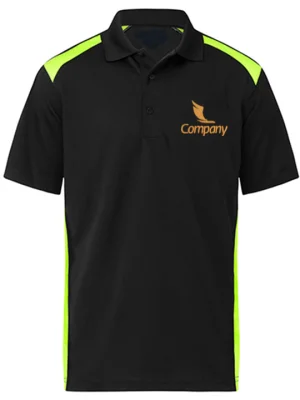 Dual Color Polo T-Shirt Light Green & Black