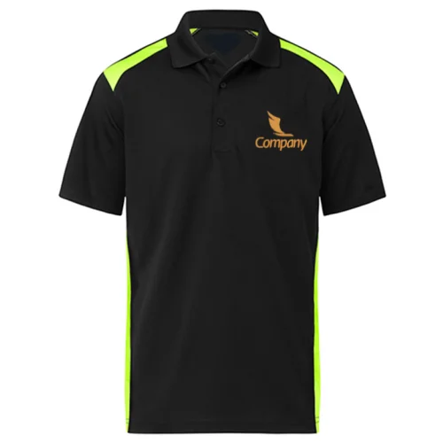 Dual Color Polo T-Shirt Light Green & Black