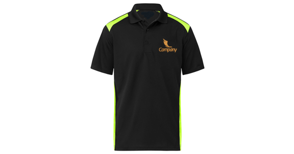 Buy Custom Dual Color Polo T-Shirt Light Green Black Logo T