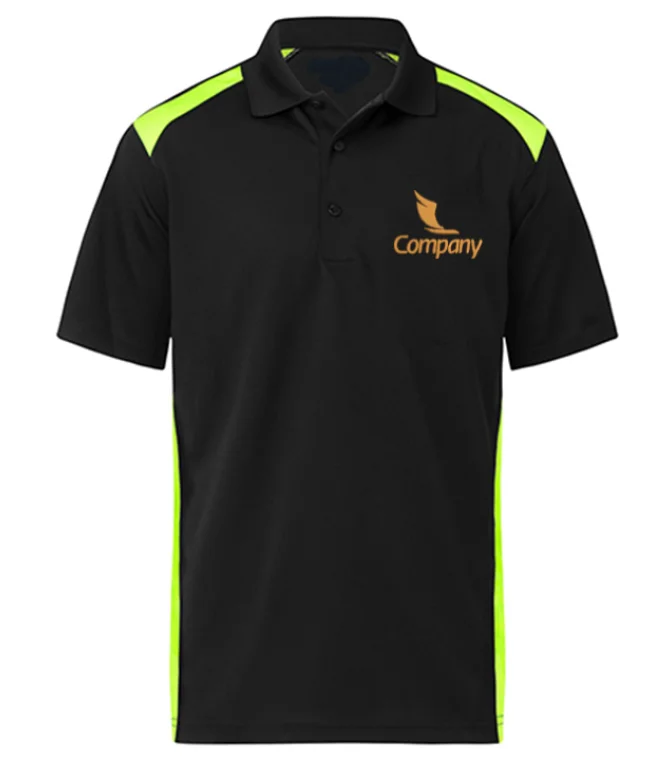 Dual Color Polo T-Shirt Light Green & Black Dual Color Polo T-Shirt Light Green & Black