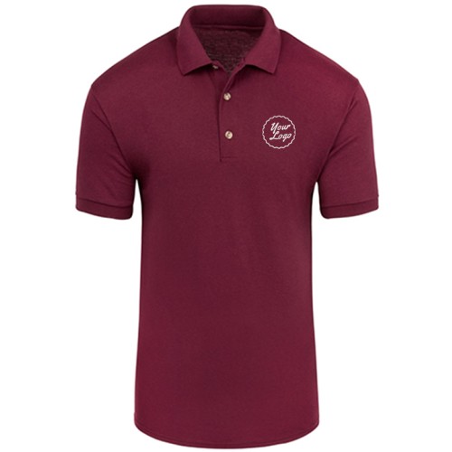 TeamWear Polo Blended T-Shirt Maroon