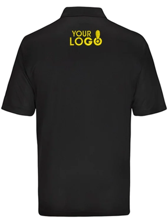 Custom Dry Fit Polo T-Shirt Black
