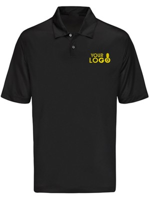 Custom Dry Fit Polo T-Shirt Black