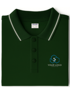Customized Polo T-Shirt Dark Green With Tipping