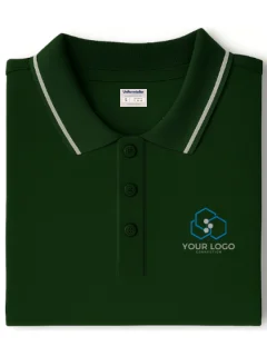 Customized Polo T-Shirt Dark Green With Tipping