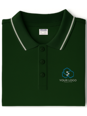 Customized Polo T-Shirt Dark Green With Tipping