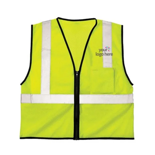 Neon Zip Closure Reflective Workwear Vest